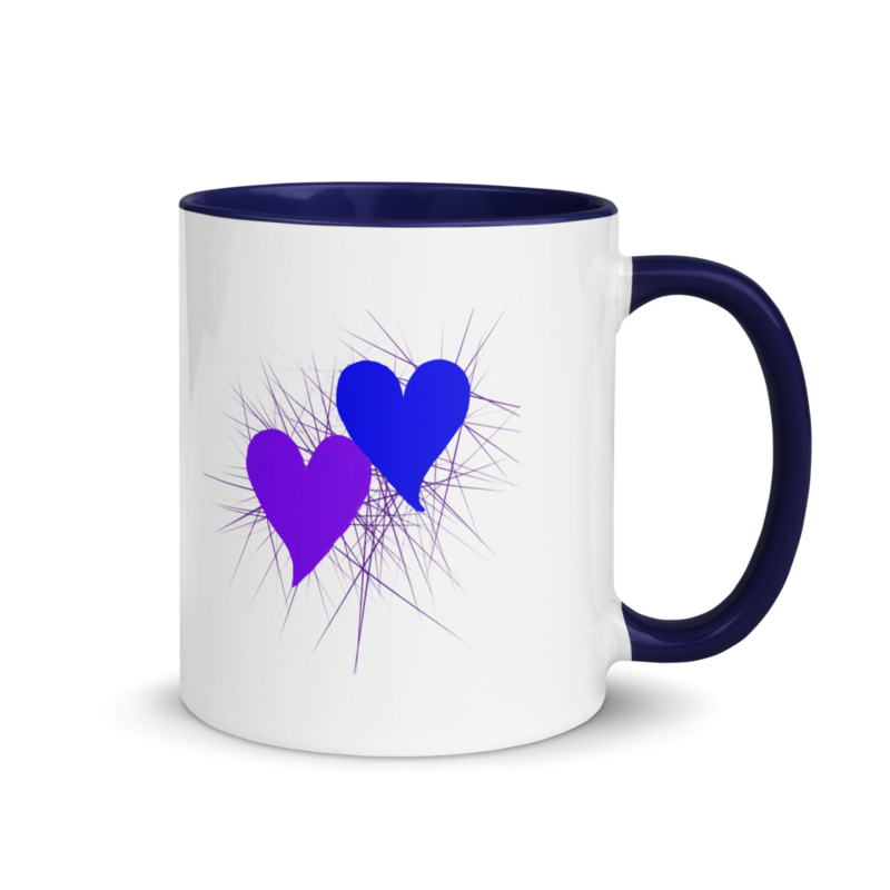 Heart Burst Color-Inside Mug