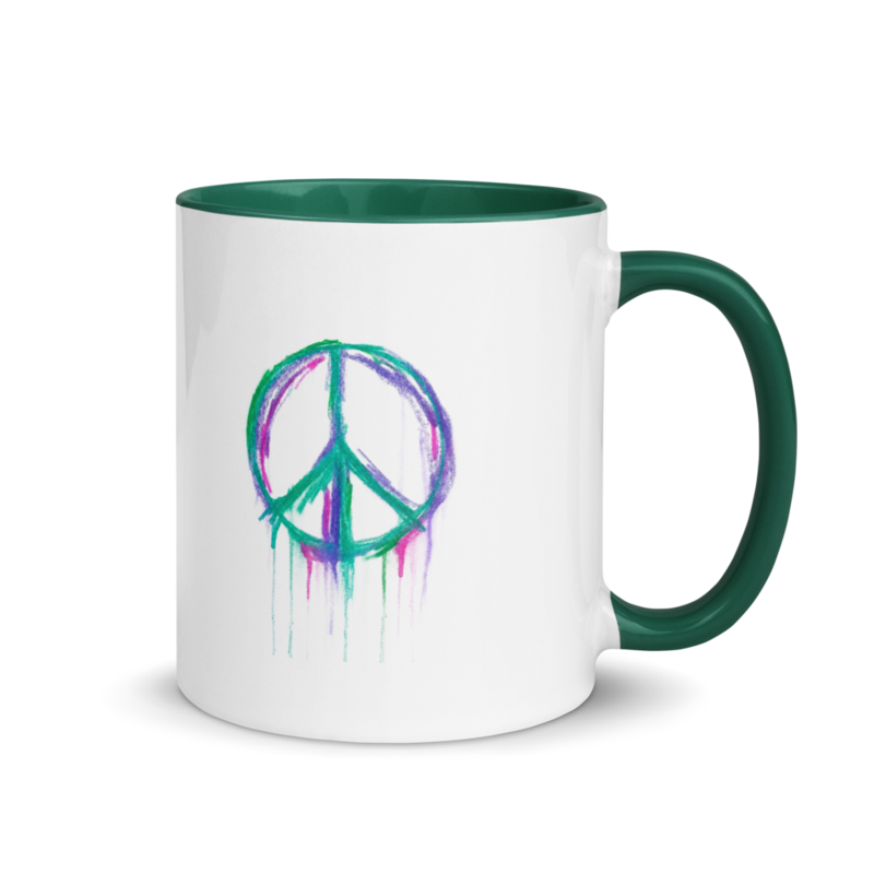 Peace Sign Color-Inside Mug