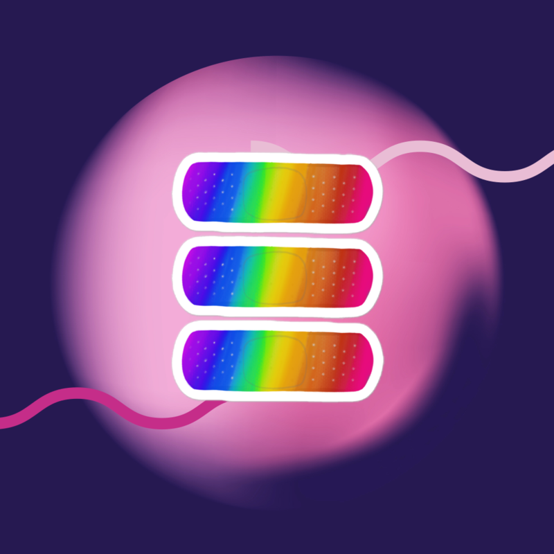 Rainbow Bandaid Sticker
