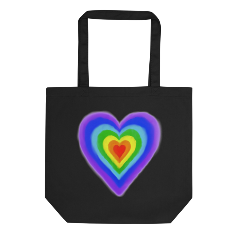 Rainbow Hearts Eco Tote